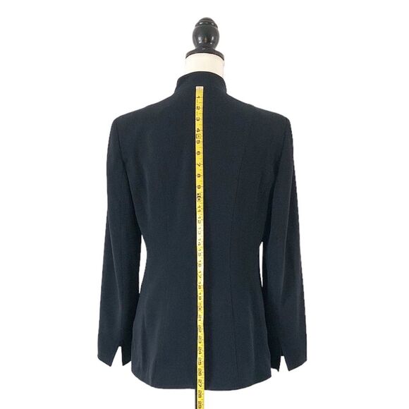 Jones New York Women’s Midnight Navy Blue Ribbed Mandarin Collar Jacket Size 10 - Picture 4 of 11